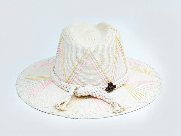 Isabella Baby Pink Neutrals Hat by Corazon Playero Front