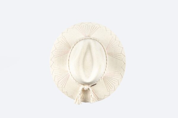 Sophie Baby Pink Neutrals Hat by Corazon Playero Top