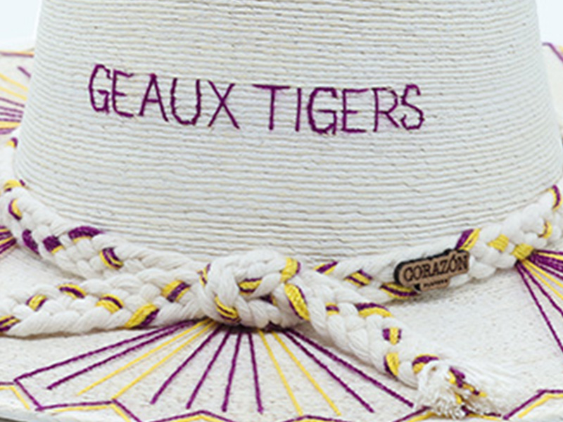 HATS BY CORAZONPLAYERO LSUINSPIRED CLOSEUP