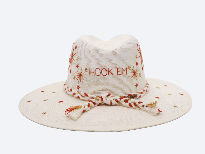 UT Inspired Victory Sparks White Palm Hat - back view