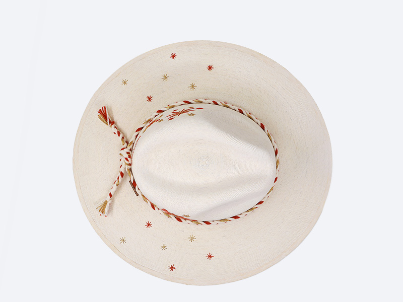 UT Inspired Victory Sparks White Palm Hat - top view